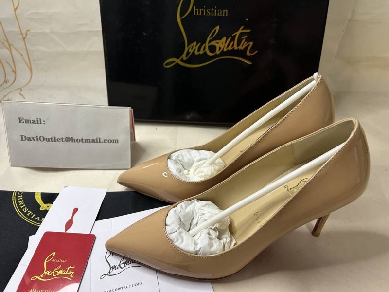 Christian Louboutin Pumps Pigalle 85mm Nude Patent Leather